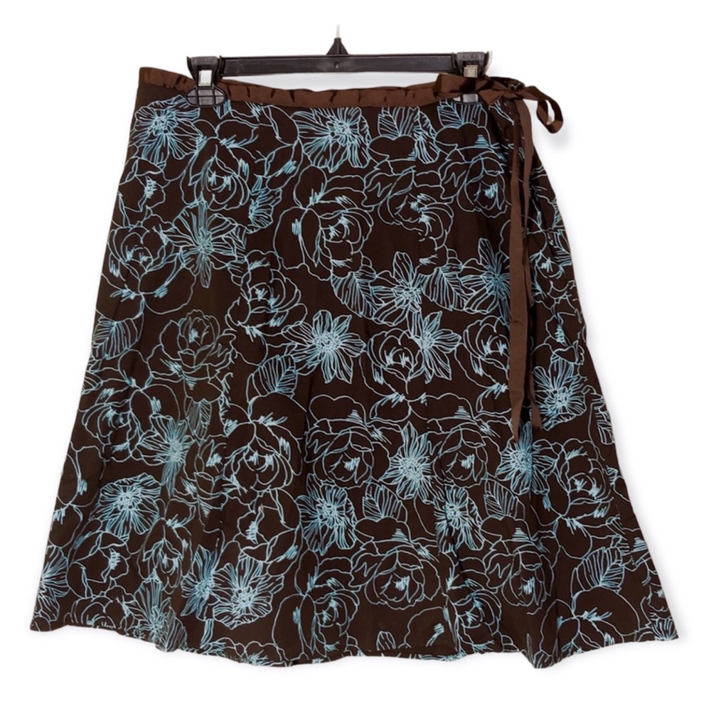 Rave Vintage Floral Stretch Skirt Womens Size XL